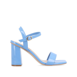 TIVONA VEGAN LEATHER STRAPPY HEELS IN WIDE - Blue