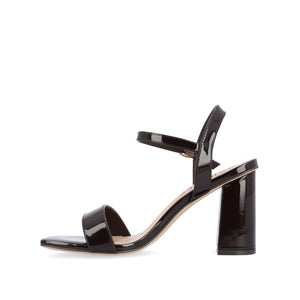 TIVONA STATMENT STRAPPY BLOCK HEELS IN WIDE - Dark Brown