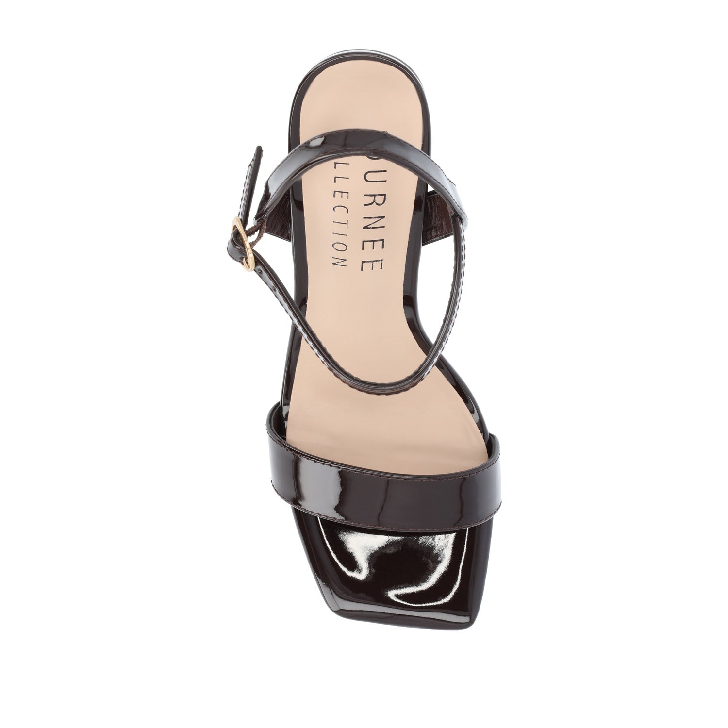 TIVONA STATMENT STRAPPY BLOCK HEELS IN WIDE - Dark Brown
