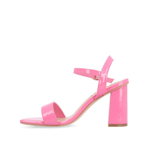 TIVONA STRAPPY BLOCK HEELS IN STATEMENT - Pink