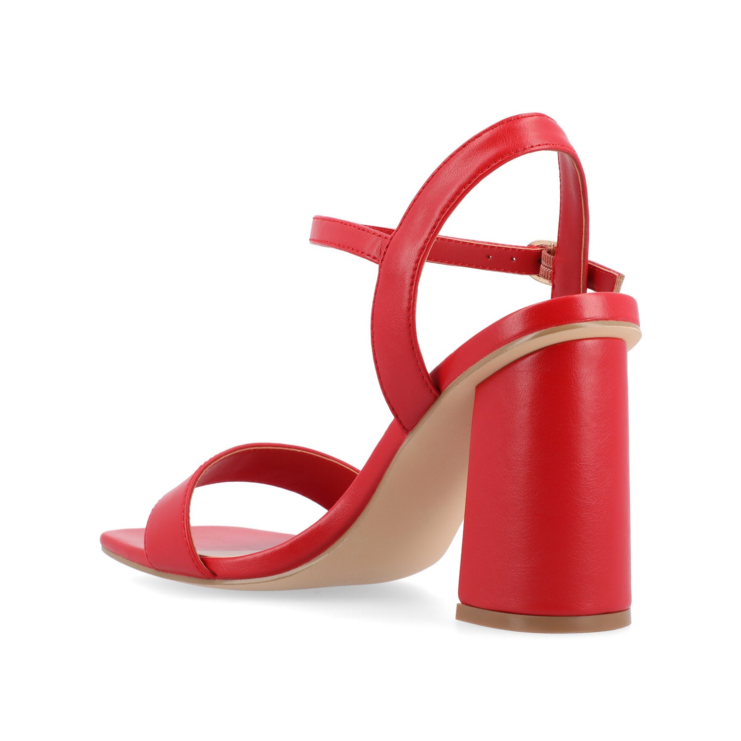 TIVONA STRAPPY BLOCK HEELS IN STATEMENT - Red