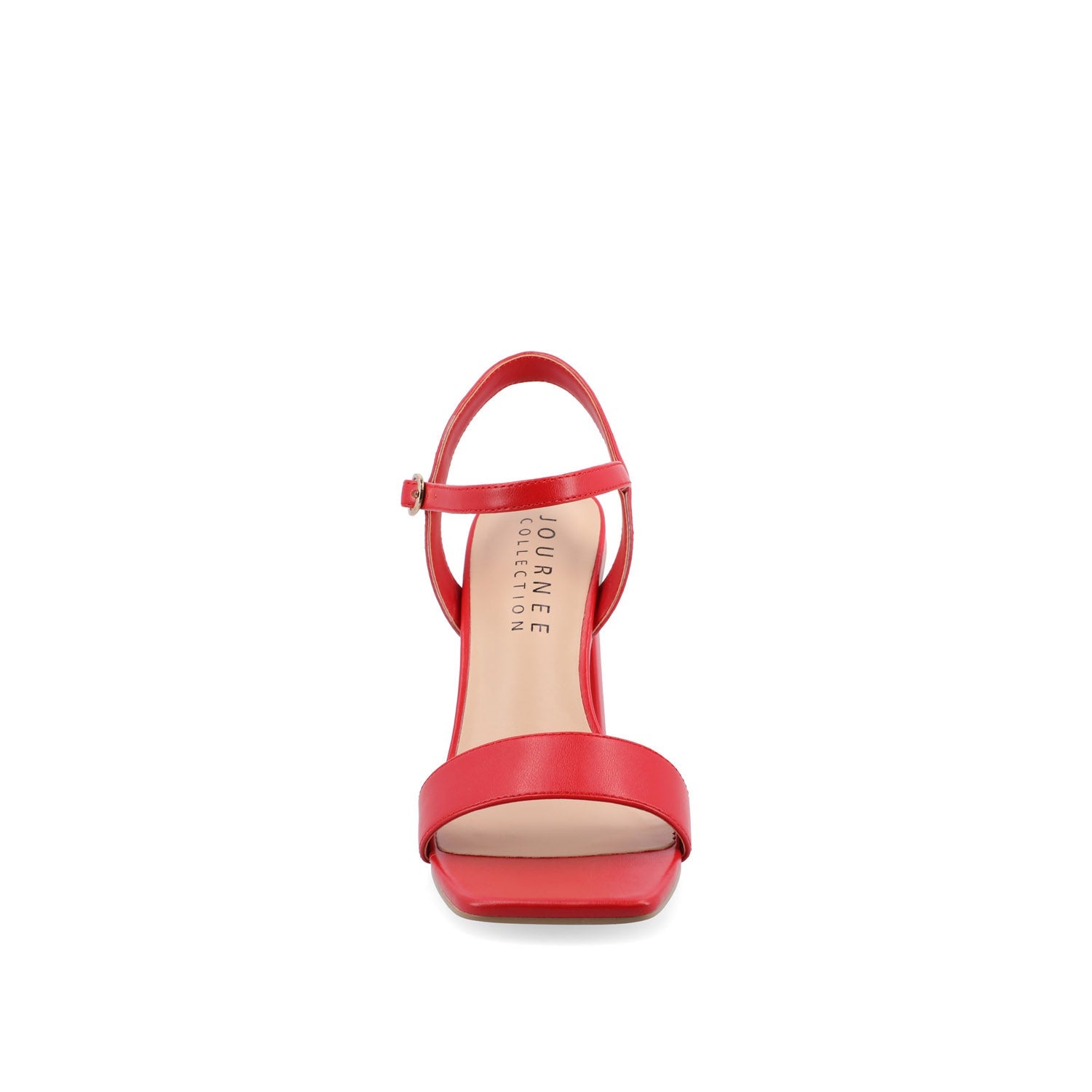 TIVONA STATMENT STRAPPY BLOCK HEELS IN WIDE - Red