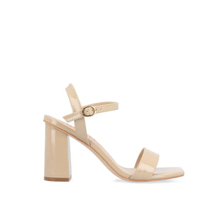 TIVONA STATMENT STRAPPY BLOCK HEELS IN WIDE - Tan
