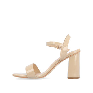 TIVONA STRAPPY BLOCK HEELS IN STATEMENT - Tan