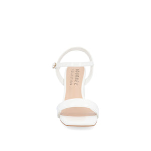 TIVONA STRAPPY BLOCK HEELS IN VEGAN LEATHER - White