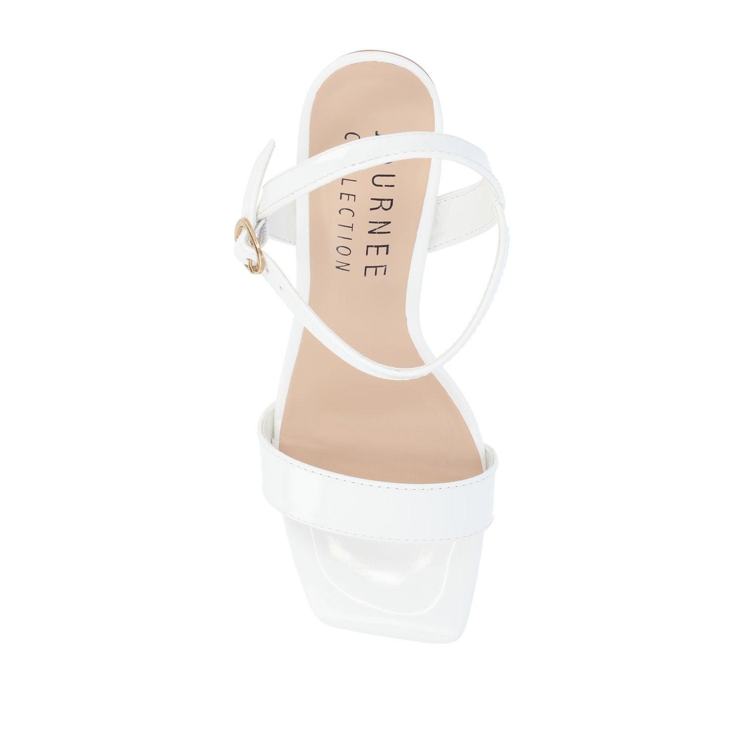 TIVONA STRAPPY BLOCK HEELS IN VEGAN LEATHER - White