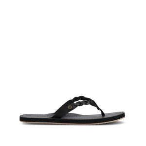 TOMI BRAIDED FLIP FLOP SANDAL - Black