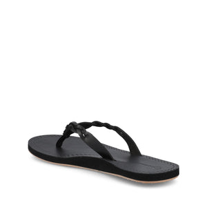 TOMI BRAIDED FLIP FLOP SANDAL - Black