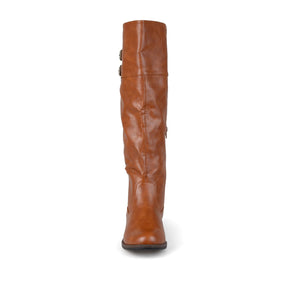 TORI RIDING BOOTS IN VEGAN LEATHER - Chestnut