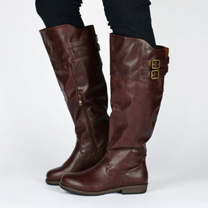 TORI RIDING BOOTS IN WIDE CALF - Chestnut
