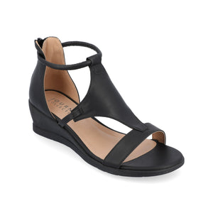 TRAYLE GLADIATOR SANDALS IN VEGAN LEATHER - Black PU