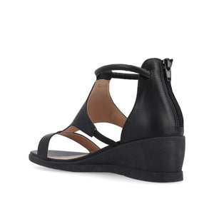 TRAYLE GLADIATOR SANDALS IN VEGAN LEATHER - Black PU