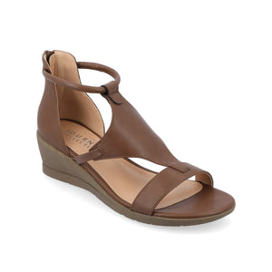 TRAYLE GLADIATOR SANDALS IN VEGAN LEATHER - Brown PU