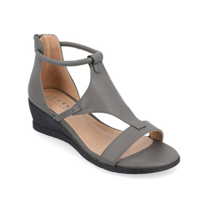 TRAYLE WEDGE GLADIATOR SANDALS IN WIDE - Grey PU