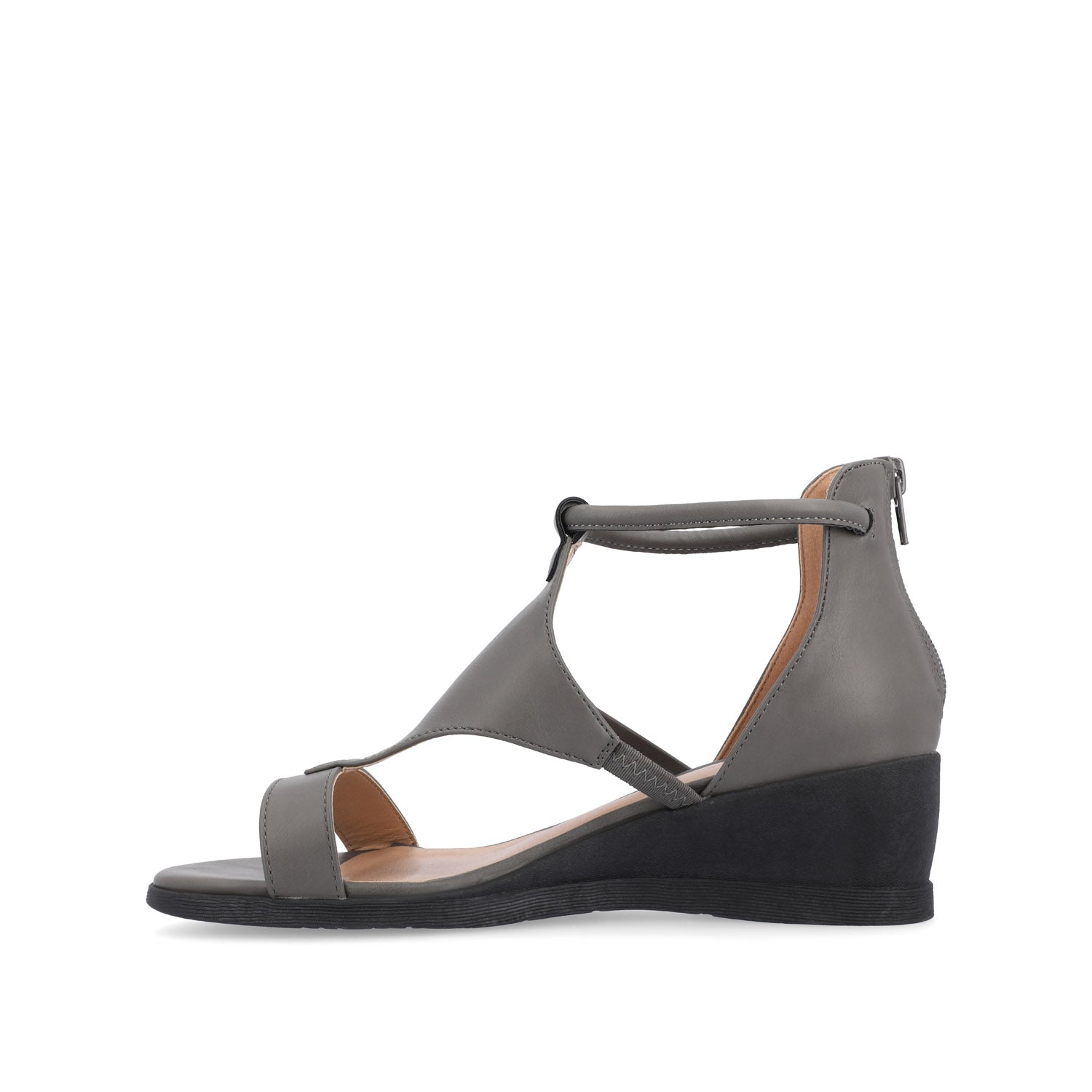 TRAYLE WEDGE GLADIATOR SANDALS IN WIDE - Grey PU