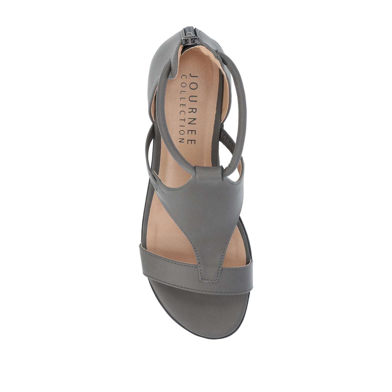 TRAYLE GLADIATOR SANDALS IN VEGAN LEATHER - Grey PU