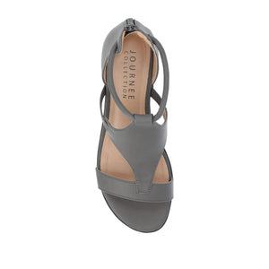 TRAYLE GLADIATOR SANDALS IN VEGAN LEATHER - Grey PU