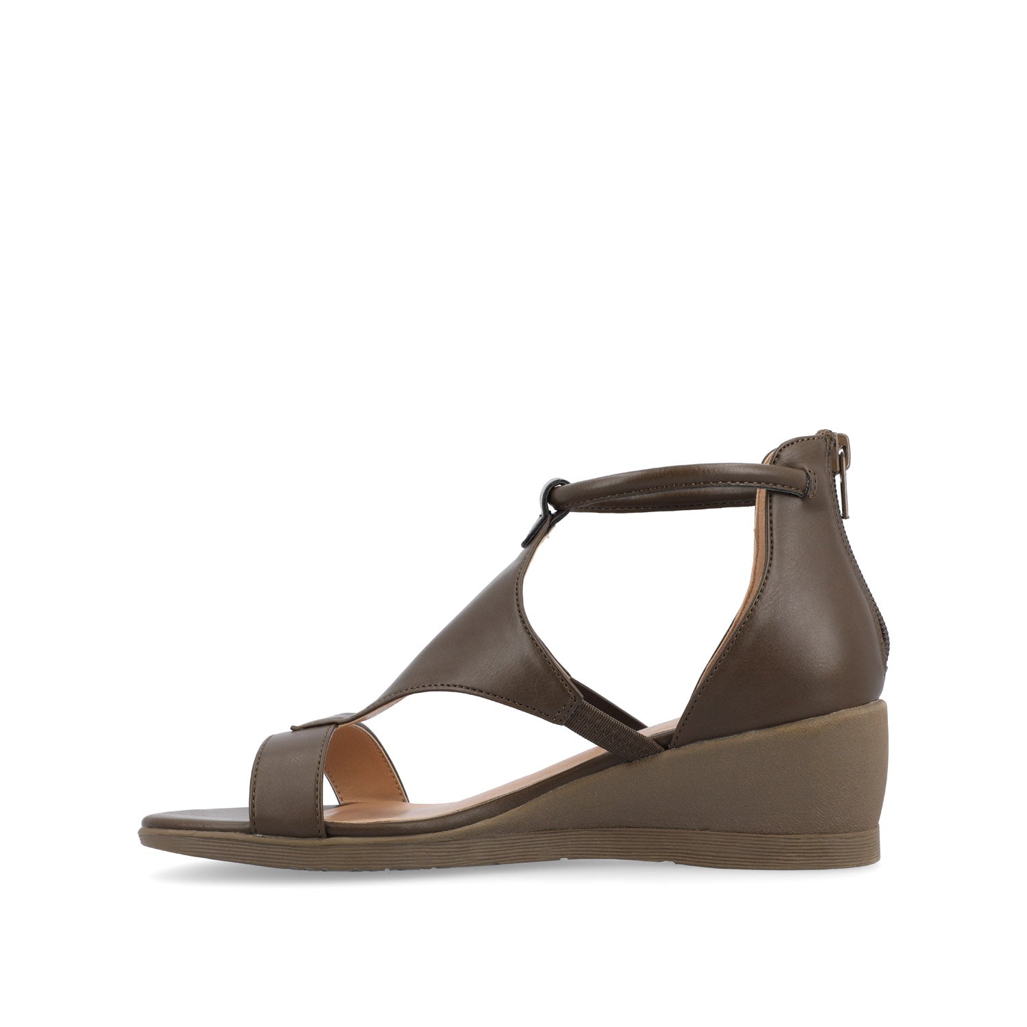 TRAYLE WEDGE GLADIATOR SANDALS IN WIDE - Green PU