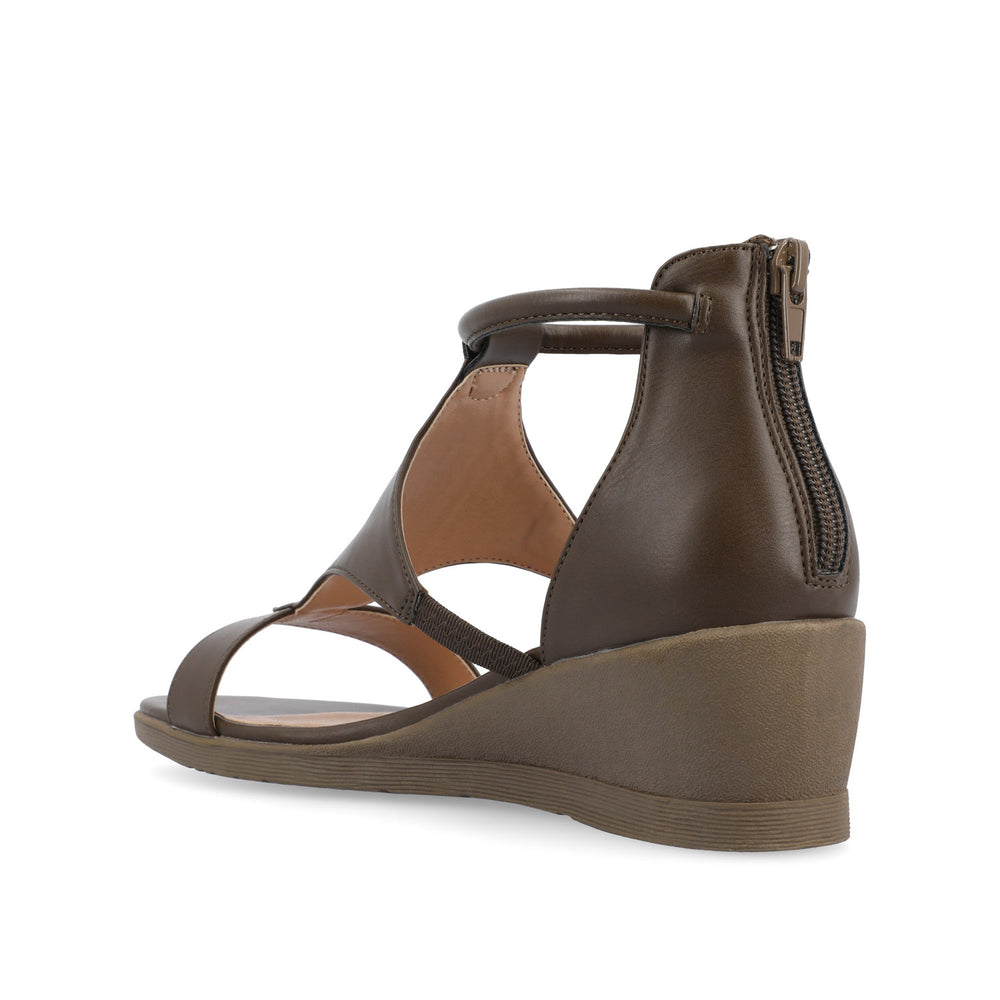 TRAYLE GLADIATOR SANDALS IN FAUX LEATHER