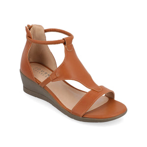 TRAYLE WEDGE GLADIATOR SANDALS IN WIDE - Tan PU