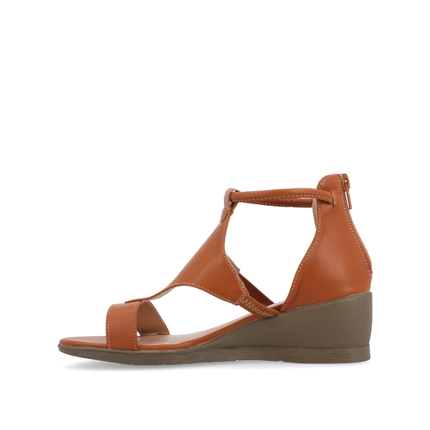 TRAYLE GLADIATOR SANDALS IN VEGAN LEATHER - Tan PU