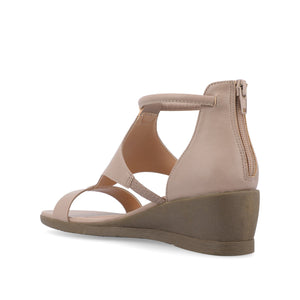 TRAYLE GLADIATOR SANDALS IN VEGAN LEATHER - Taupe PU