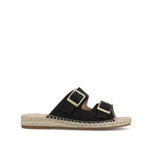 TRESAH ESPADRILLE SANDALS - Black Patent