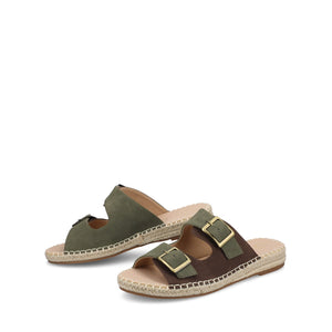 TRESAH ESPADRILLE SANDALS - Olive