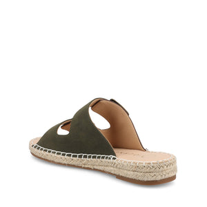TRESAH ESPADRILLE SANDALS - Olive