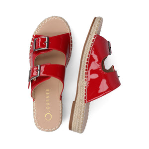 TRESAH ESPADRILLE SANDALS - Red Patent
