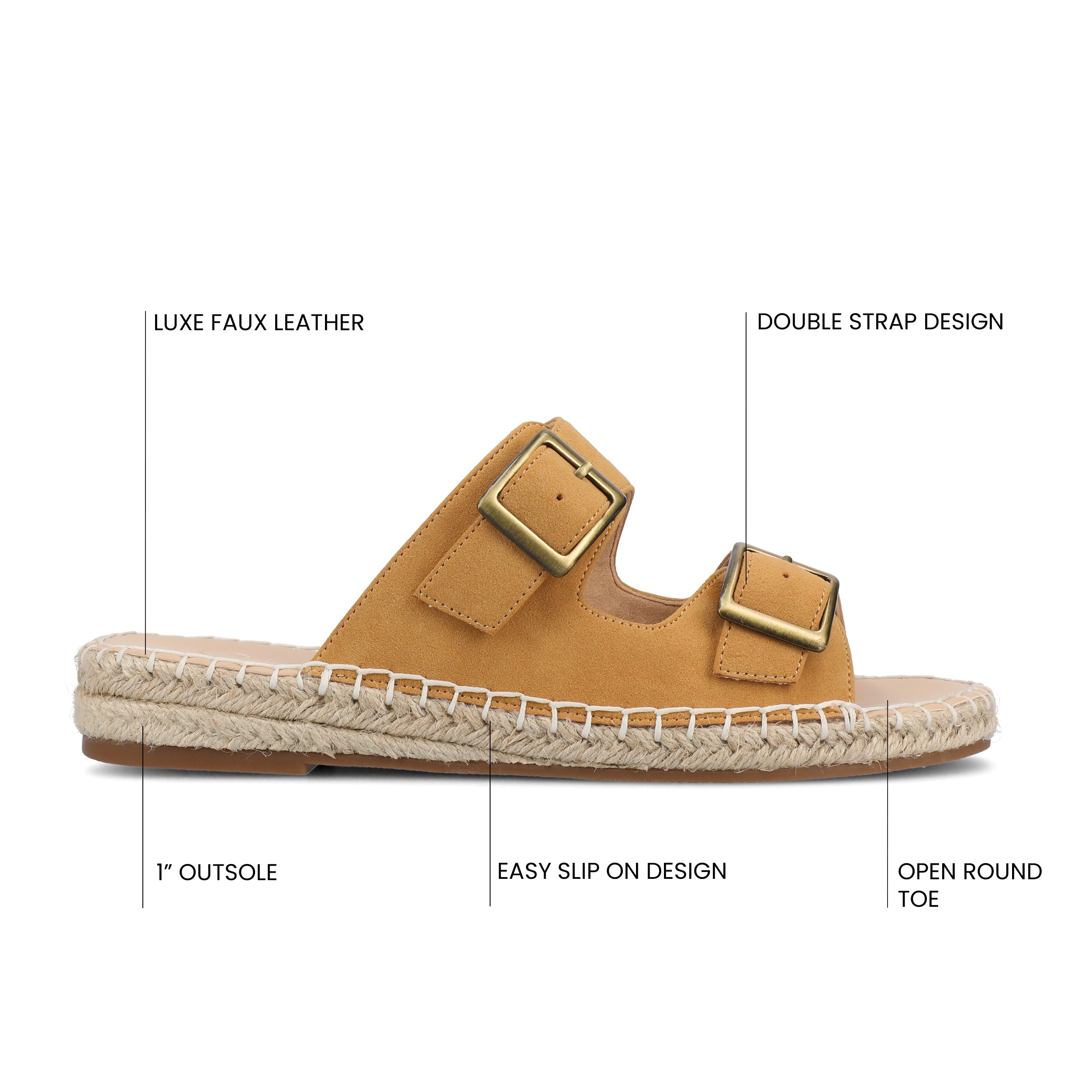 TRESAH ESPADRILLE SANDALS - Tan