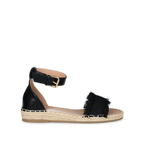 TRISTEEN ESPADRILLE SANDALS IN FABRIC - Black