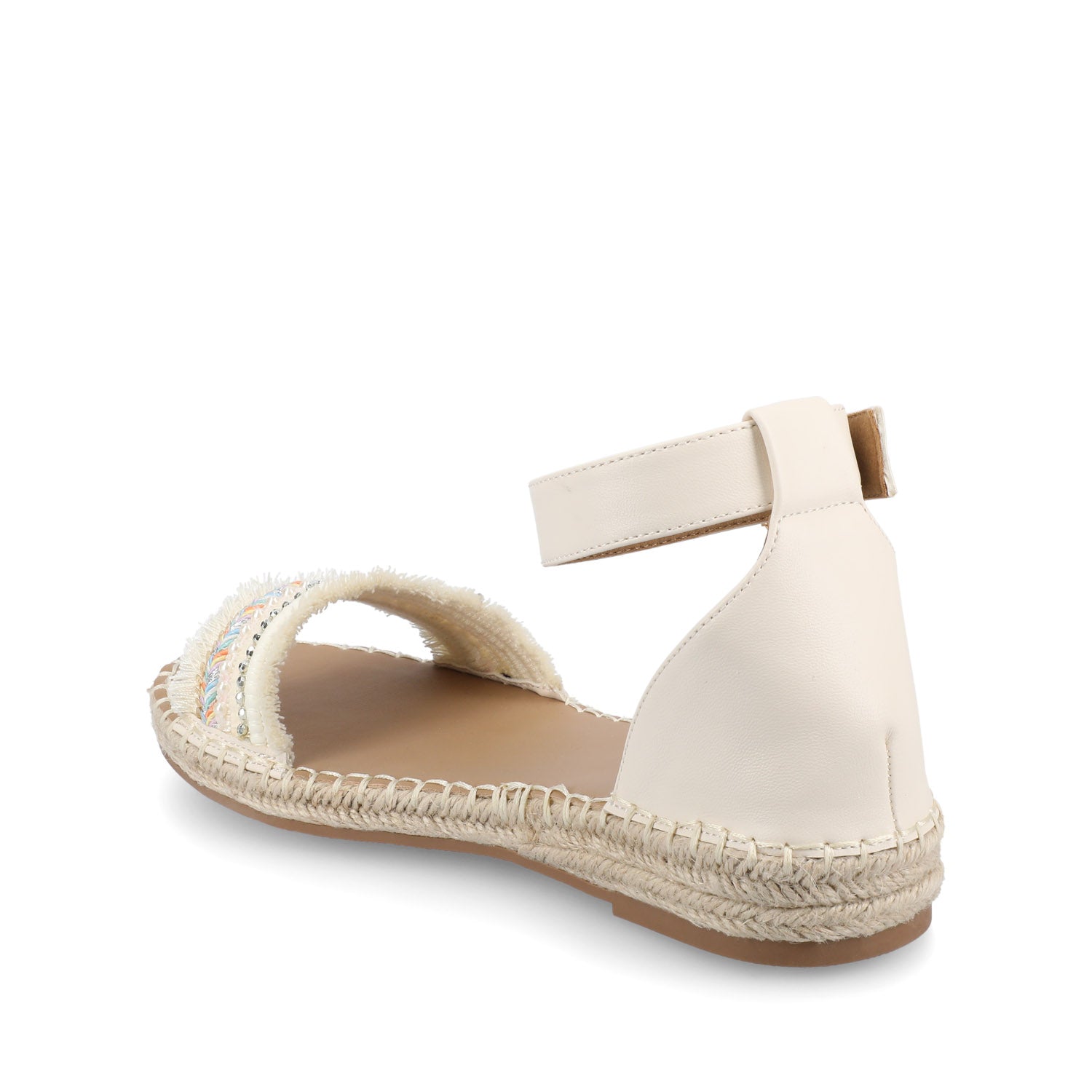 TRISTEEN ESPADRILLE SANDALS IN FABRIC - Bone/Beading