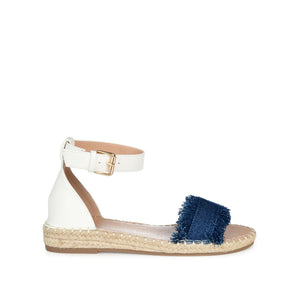 TRISTEEN ESPADRILLE SANDALS IN FABRIC - Dark Denim
