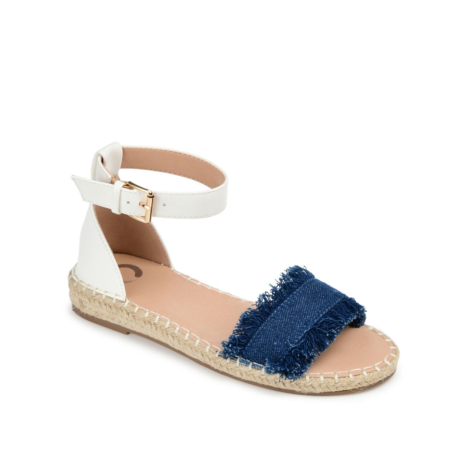 TRISTEEN ESPADRILLE SANDALS IN FABRIC - Dark Denim