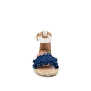 TRISTEEN ESPADRILLE SANDALS IN FABRIC - Dark Denim