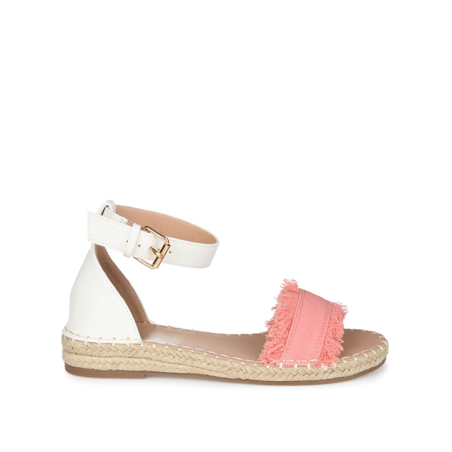 TRISTEEN ESPADRILLE SANDALS IN FABRIC - Coral