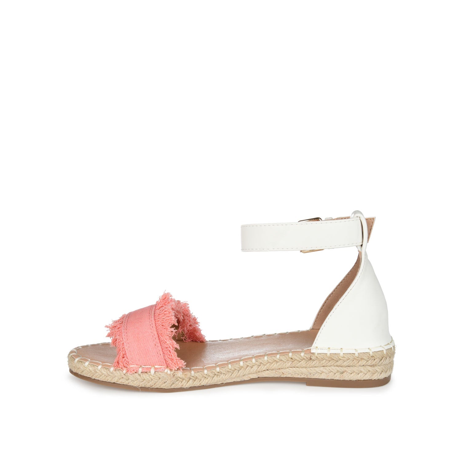 TRISTEEN ESPADRILLE SANDALS IN FABRIC - Coral
