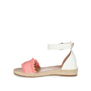 TRISTEEN ESPADRILLE SANDALS IN FABRIC - Coral