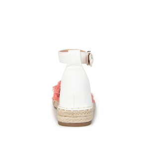 TRISTEEN ESPADRILLE SANDALS IN FABRIC - Coral