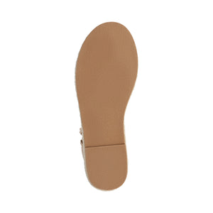 TRISTEEN ESPADRILLE SANDALS IN FABRIC - Tan/Beading
