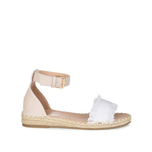 TRISTEEN ESPADRILLE SANDALS IN FABRIC - White