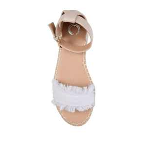 TRISTEEN ESPADRILLE SANDALS IN FABRIC - White