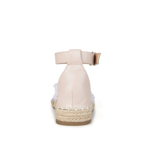 TRISTEEN ESPADRILLE SANDALS IN FABRIC - White