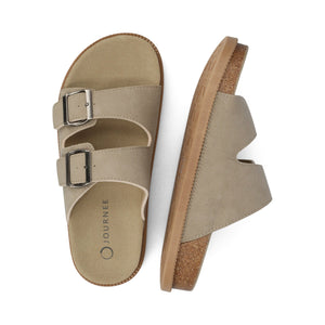 TULA SLIDE SANDAL - Taupe