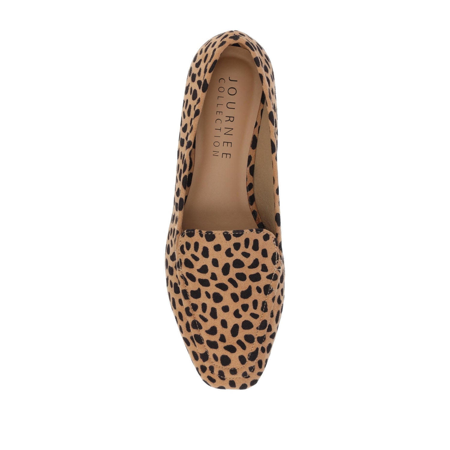 TULLIE FAUX SUEDE SLIP-ON LOAFER FLATS IN WIDE - Cheetah Faux Suede