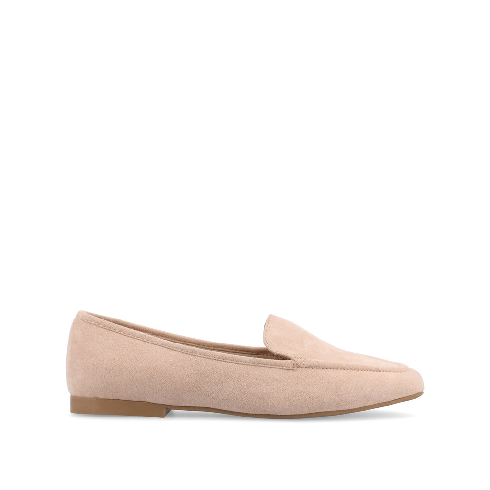 TULLIE SLIP-ON LOAFER FLATS IN FAUX SUEDE