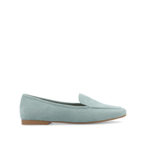 TULLIE SLIP-ON LOAFER FLATS IN FAUX SUEDE - Green