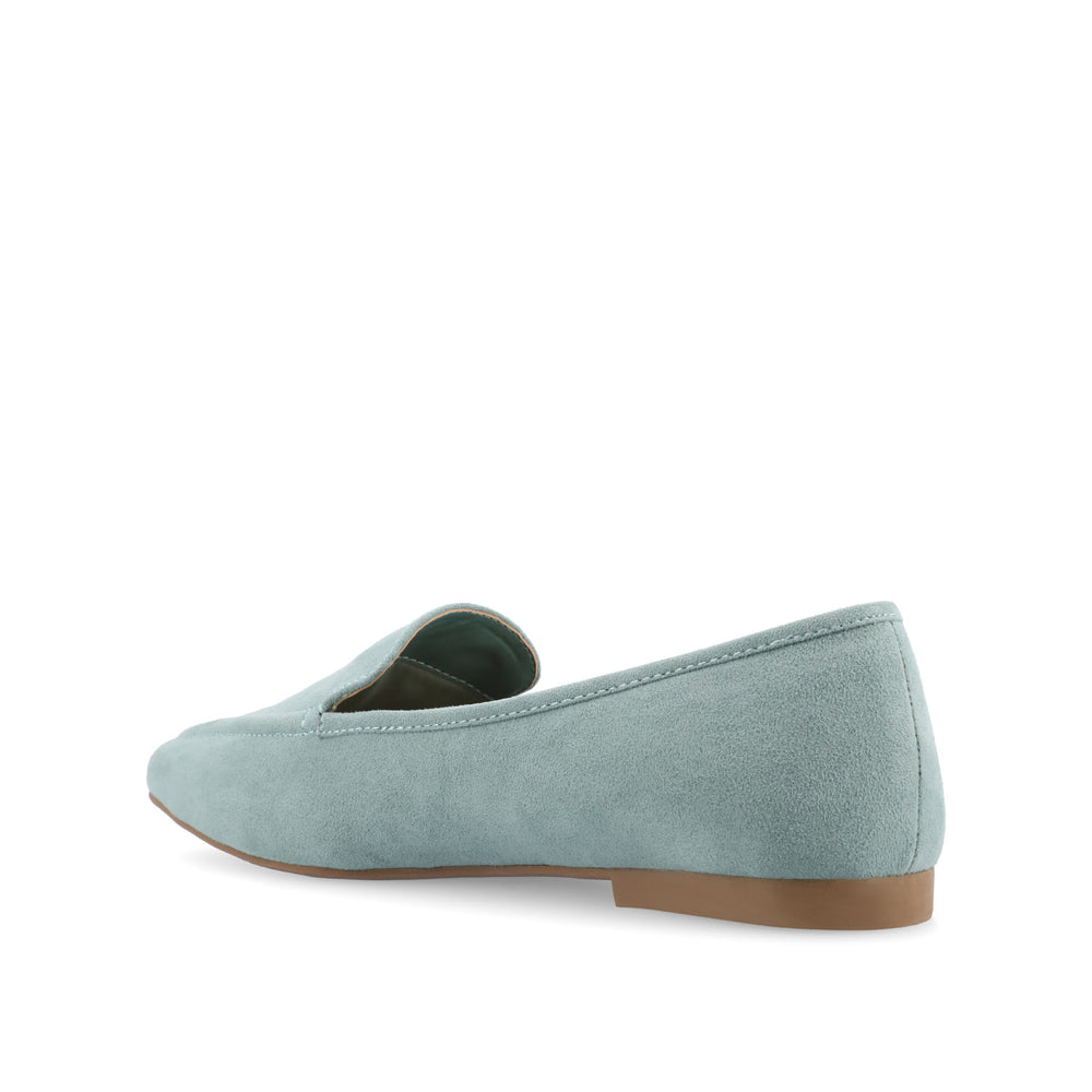 TULLIE SLIP-ON LOAFER FLATS IN FAUX SUEDE