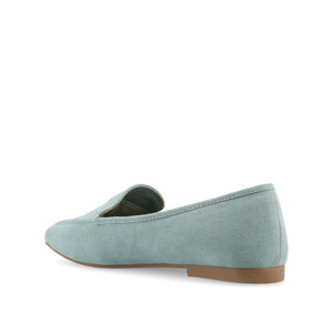 TULLIE SLIP-ON LOAFER FLATS IN FAUX SUEDE - Green